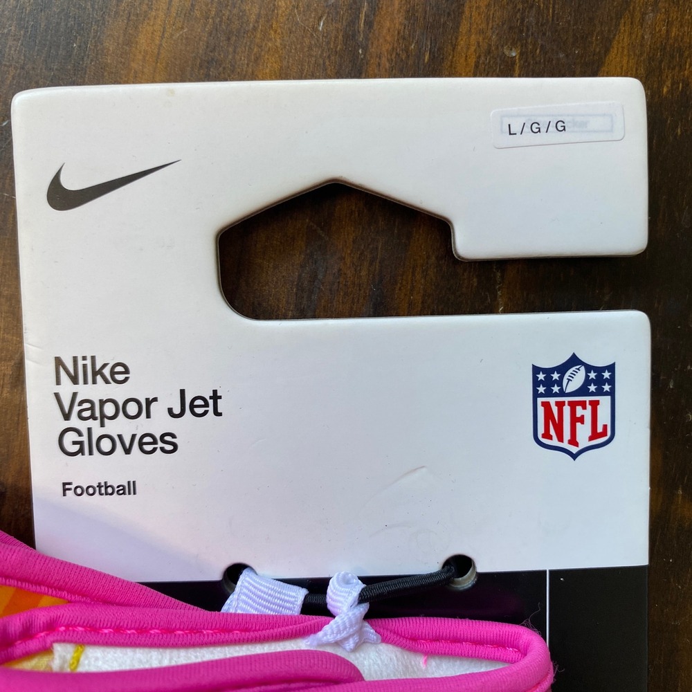 Nike Vapor Jet 8.0 Football Gloves Yellow Pink Mens Large N1011364815 NEW - Picture 2 of 15